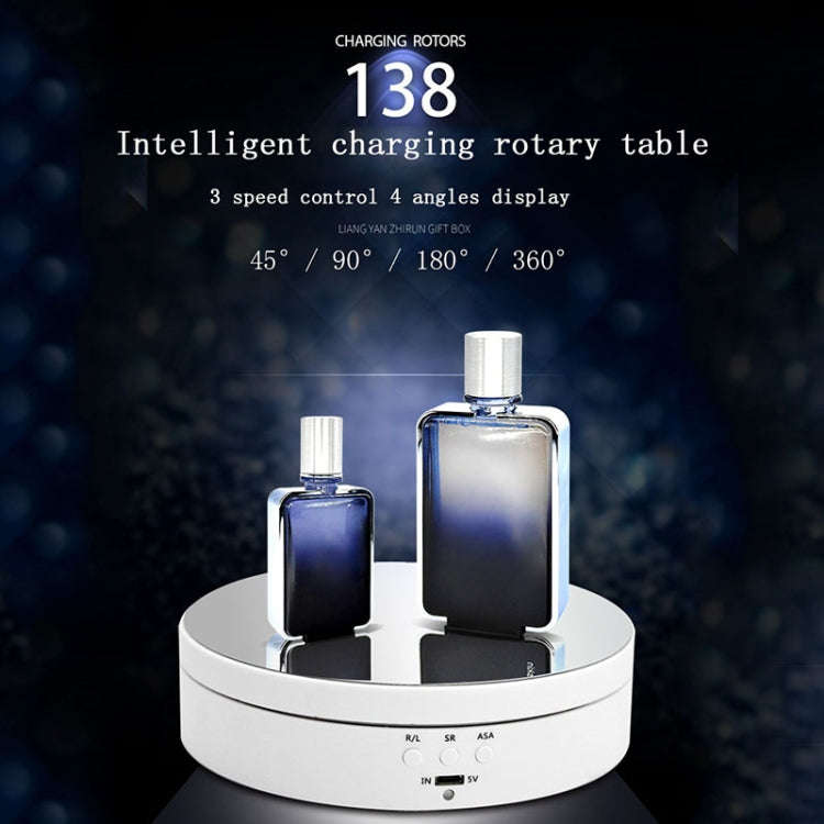 13.8cm Mirror Style USB Charging Smart 360 Degree Rotating Turntable Display Stand Video Shooting...