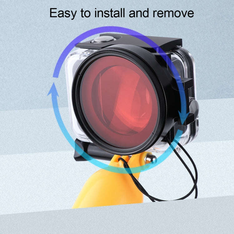 RUIGPRO for GoPro HERO8 Professional 58mm Color Dive Housing Lens Filter + Dive Housing Waterproo...