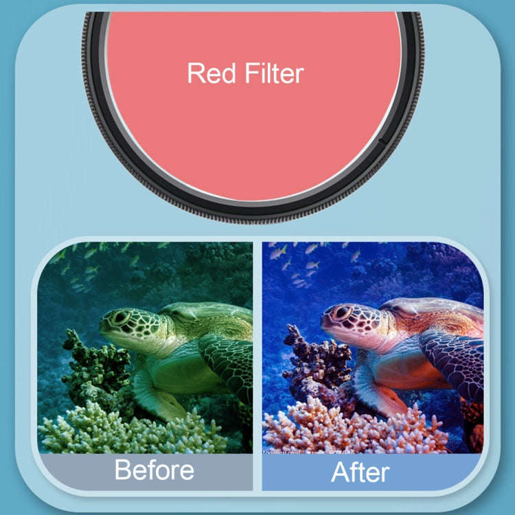 RUIGPRO for GoPro HERO8 58mm 16X Macro Lens + Red/Purple Diving Lens  Filter + Dive Housing Water...