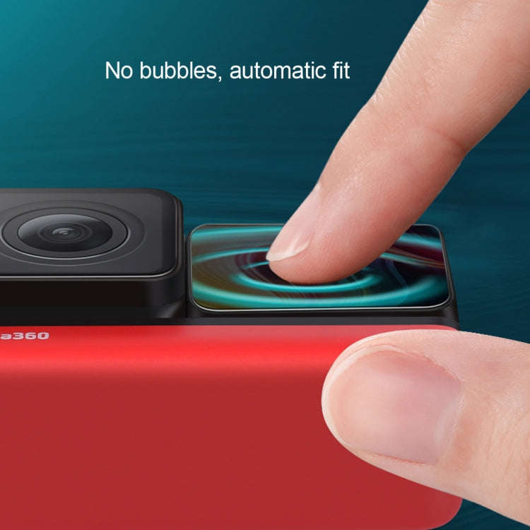 Lens + LCD Display Tempered Glass Film for Insta 360 One R 4K (Transparent)