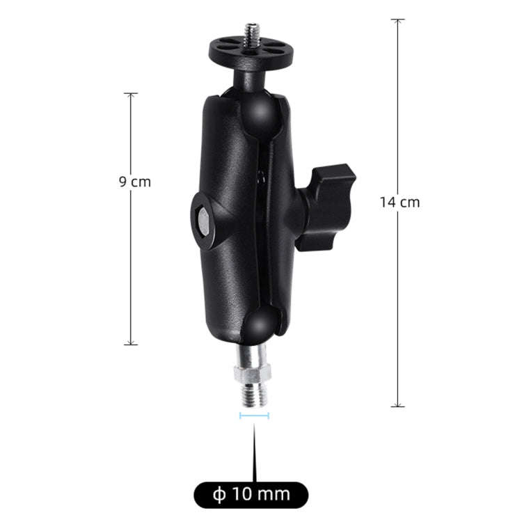 M10 9cm Connecting Rod Fixed Motorcycle Mount Holder with Tripod Adapter & Screw for GoPro, Insta...