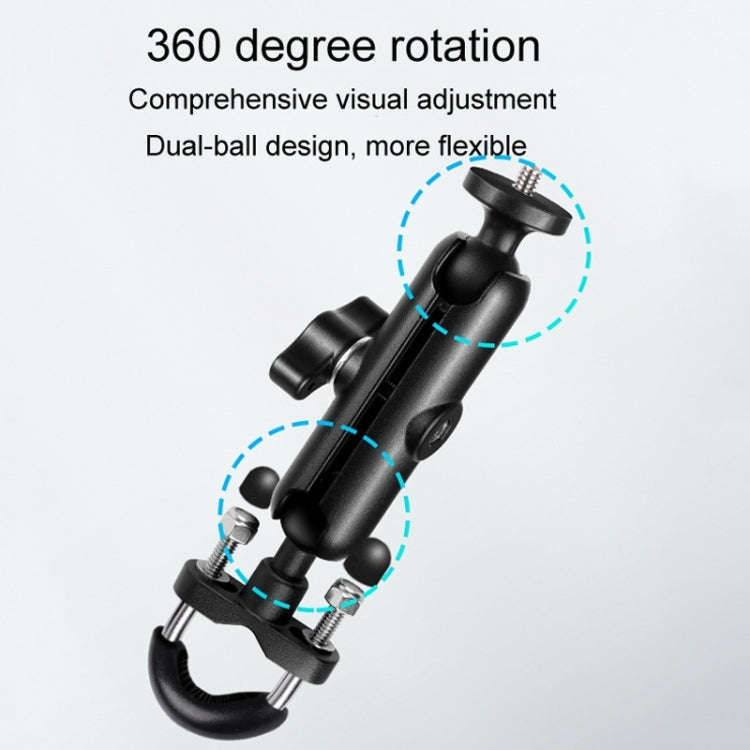 9cm Connecting Rod 20mm Ball Head Motorcycle Handlebar Fixed Mount Holder with Tripod Adapter & S...