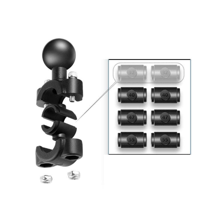 25mm Ball Head Motorcycle Rearview Mirror Fixed Mount Holder with 4 Styles Gaskets for GoPro, Ins...