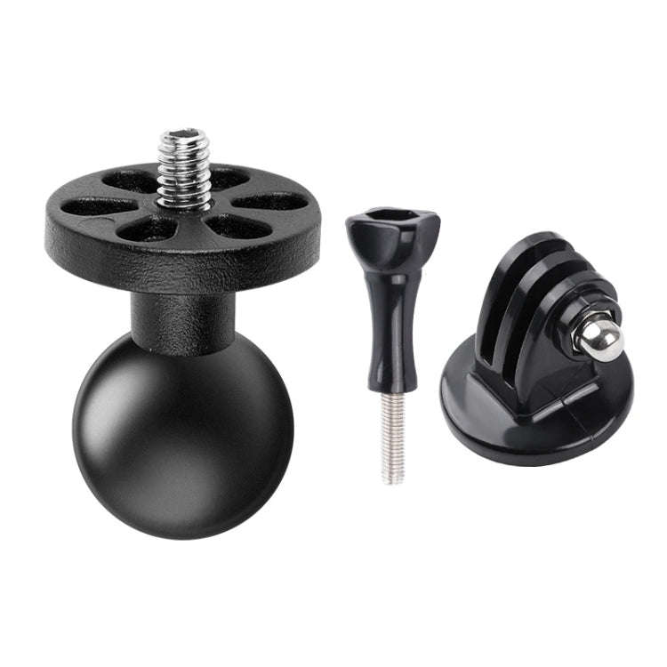 1/4 inch Screw 25mm Ball Head Motorcycle Fixed Mount Holder with Tripod Adapter & Screw for GoPro...