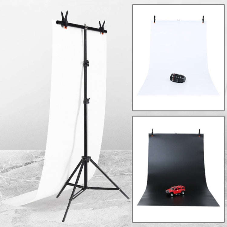 70x200cm T-Shape Photo Studio Background Support Stand Backdrop Crossbar Bracket Kit with 70x140c...