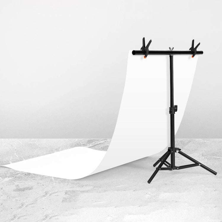 70x75cm T-Shape Photo Studio Background Support Stand Backdrop Crossbar Bracket Kit with Clips, N...