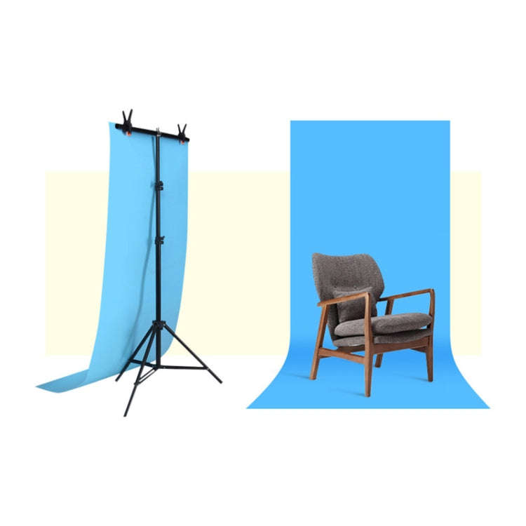 100x200cm T-Shape Photo Studio Background Support Stand Backdrop Crossbar Bracket Kit with Clips,...