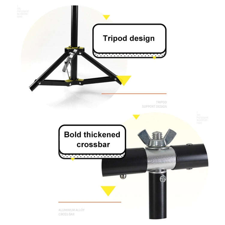 100x200cm T-Shape Photo Studio Background Support Stand Backdrop Crossbar Bracket Kit with Clips,...