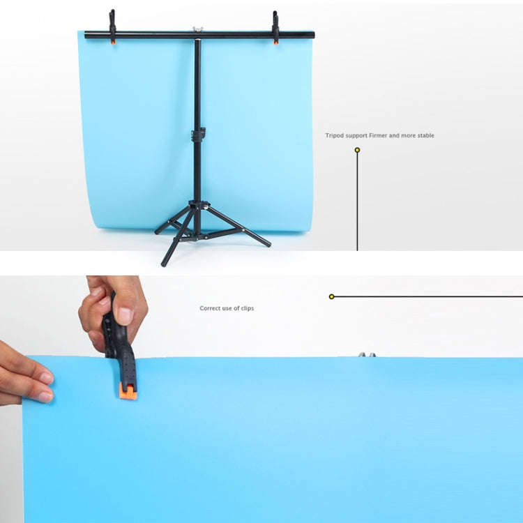 150x200cm T-Shape Photo Studio Background Support Stand Backdrop Crossbar Bracket Kit with Clips,...