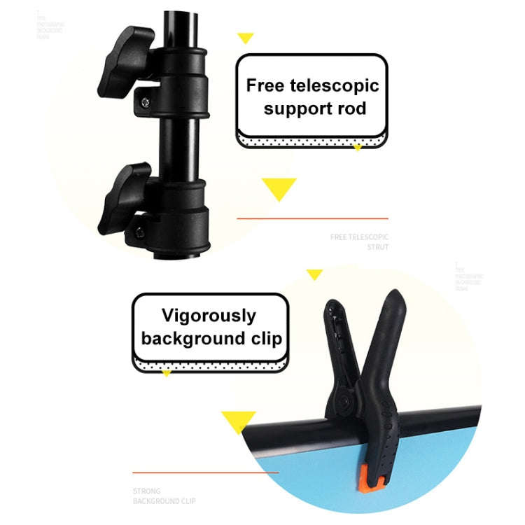 150x200cm T-Shape Photo Studio Background Support Stand Backdrop Crossbar Bracket Kit with Clips,...
