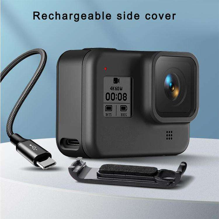 Sports Camera Rechargeable Battery Replacement Cover Side Cover for GoPro HERO8