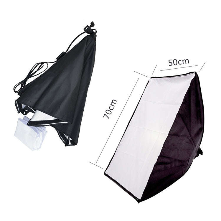 50x70cm Single Light Softbox + 2m Photography Lighting Tripod Mount Stand + Arm Jib Crossbar Brac...