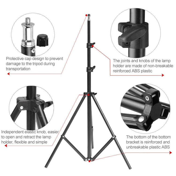 50x70cm Single Light Softbox + 2m Photography Lighting Tripod Mount Stand + Arm Jib Crossbar Brac...