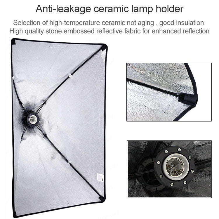 50x70cm Single Light Softbox + 2m Photography Lighting Tripod Mount Stand + Arm Jib Crossbar Brac...