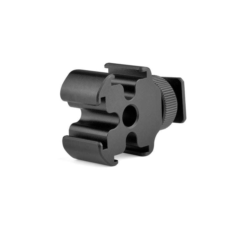 YELANGU YLG0601A A68 3-Head Cold Shoe Mount Adapter Microphone Flash Light Metal Holder Bracket(B...