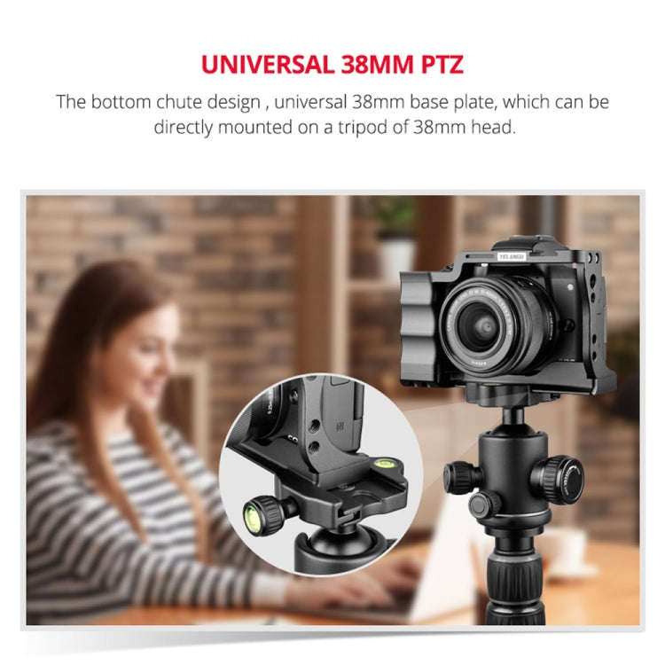 YELANGU C14-A YLG0714A-A Video Camera Cage Stabilizer for Canon EOS M50 (Black)