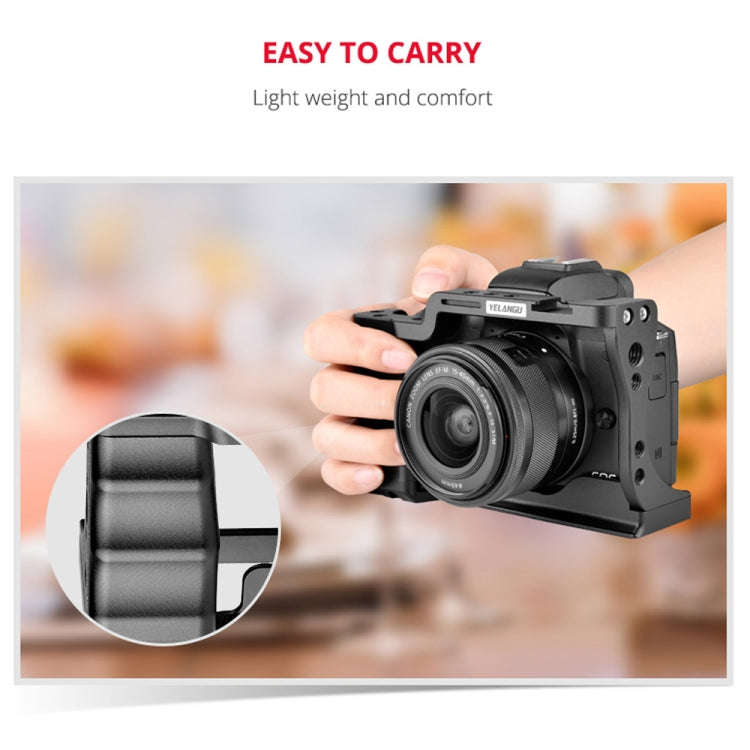 YELANGU C14-A YLG0714A-A Video Camera Cage Stabilizer for Canon EOS M50 (Black)