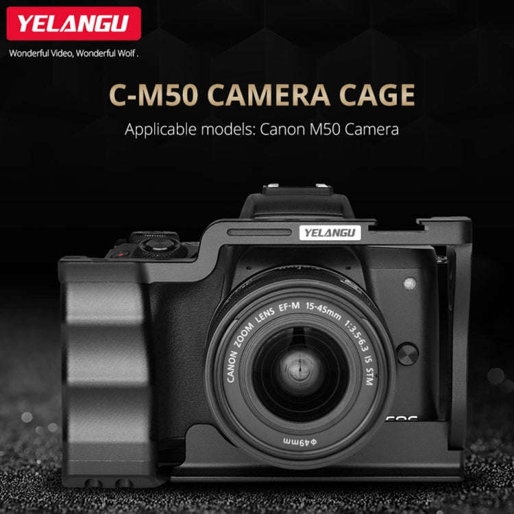 YELANGU C14-A YLG0714A-A Video Camera Cage Stabilizer for Canon EOS M50 (Black)
