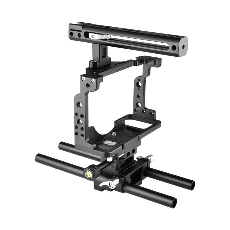 YELANGU C15 YLG0711A Video Camera Cage Stabilizer with Handle & Rail Rod for Nikon Z6 / Z7(Black)