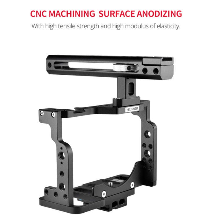 YELANGU C15-B YLG0711A-A Video Camera Cage Stabilizer with Handle for Nikon Z6 / Z7(Black)