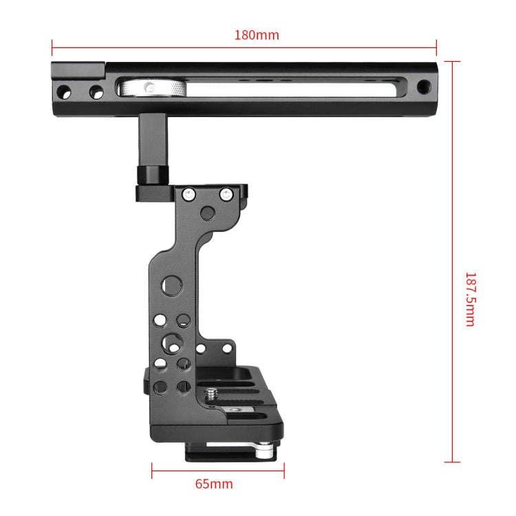 YELANGU C15-B YLG0711A-A Video Camera Cage Stabilizer with Handle for Nikon Z6 / Z7(Black)