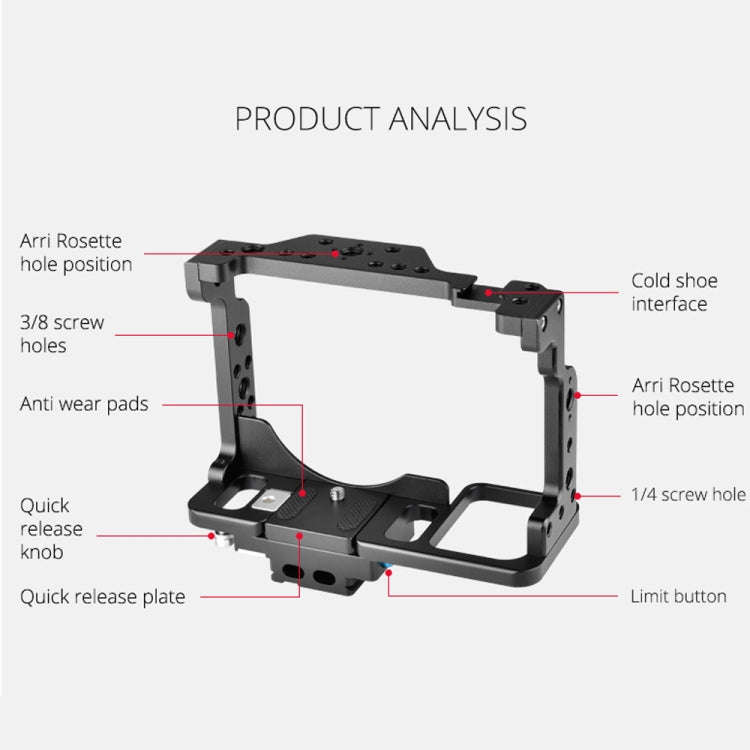 YELANGU C15-A YLG0711A-A01 Video Camera Cage Stabilizer for Nikon Z6 / Z7 (Black)