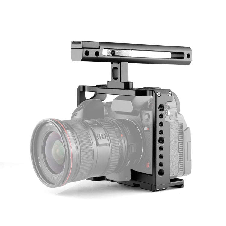 YELANGU C18 YLG0915A-B Video Camera Cage Stabilizer with Handle for Panasonic Lumix DC-S1H / DC-S...