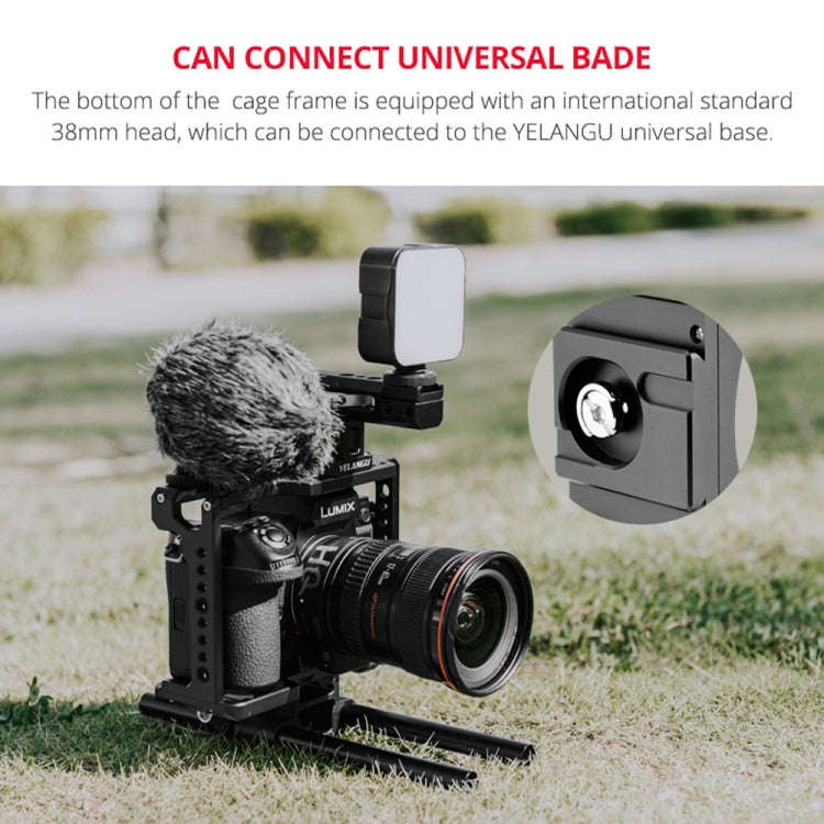 YELANGU C18 YLG0915A-C Video Camera Cage Stabilizer with Handle & Rail Rod Mount for Panasonic Lu...