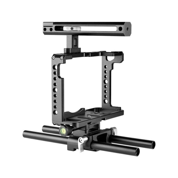 YELANGU C18 YLG0915A-C Video Camera Cage Stabilizer with Handle & Rail Rod Mount for Panasonic Lu...