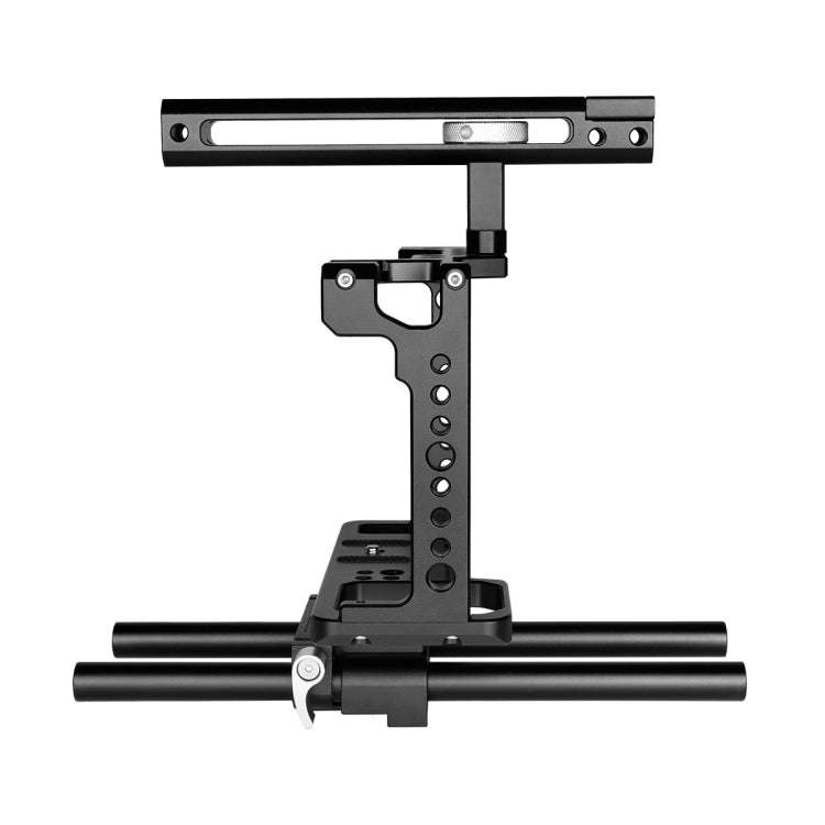 YELANGU C18 YLG0915A-C Video Camera Cage Stabilizer with Handle & Rail Rod Mount for Panasonic Lu...