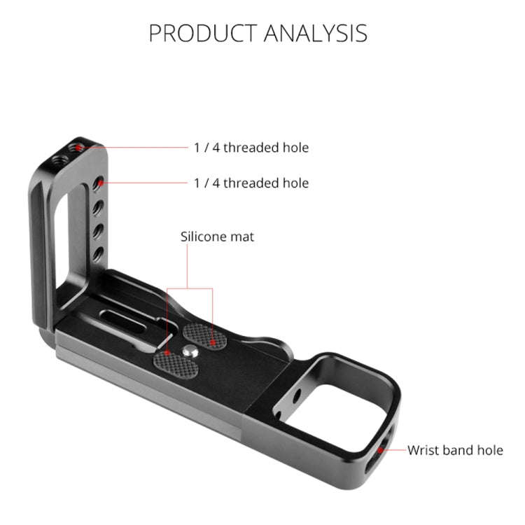 YELANGU YLG0715A 1/4 inch Vertical Shoot Quick Release L Plate Bracket Base Holder for Sony A6300...