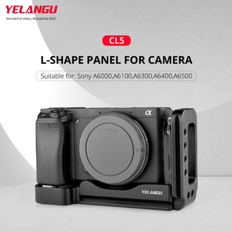 YELANGU YLG0715A 1/4 inch Vertical Shoot Quick Release L Plate Bracket Base Holder for Sony A6300...