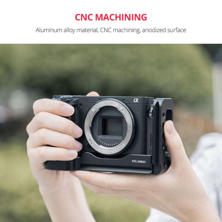 YELANGU YLG0715A 1/4 inch Vertical Shoot Quick Release L Plate Bracket Base Holder for Sony A6300...