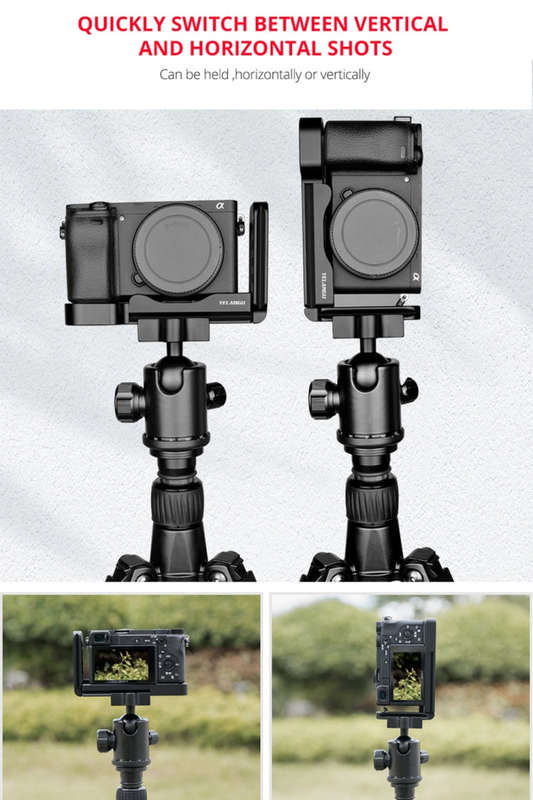YELANGU YLG0715A 1/4 inch Vertical Shoot Quick Release L Plate Bracket Base Holder for Sony A6300...