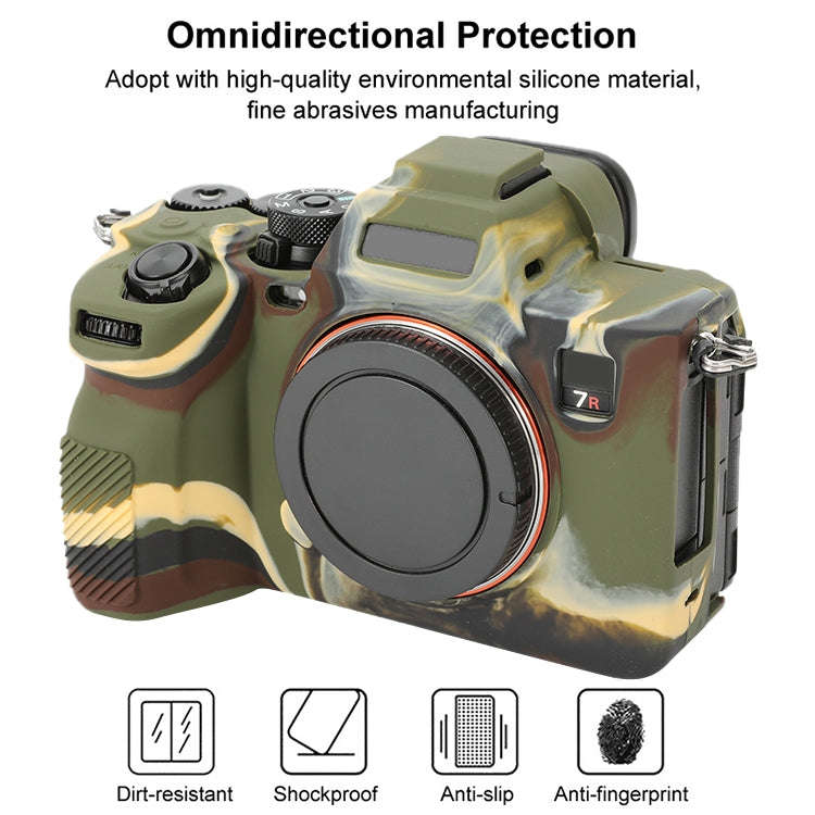 For Sony ILCE-7RM5 / Alpha 7R V Soft Silicone Protective Case (Camouflage)
