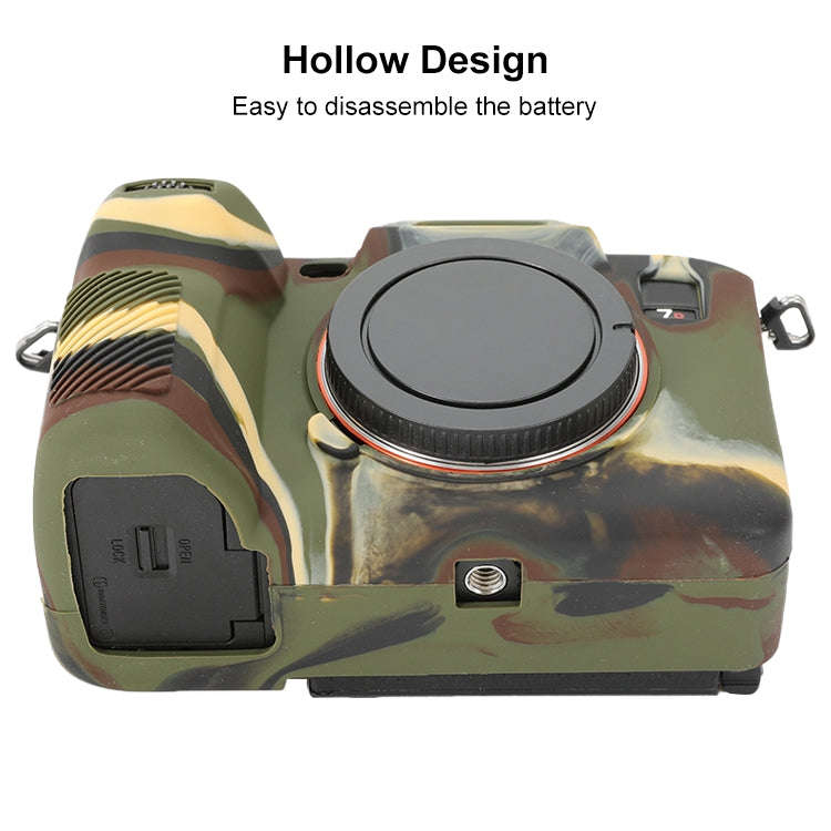 For Sony ILCE-7RM5 / Alpha 7R V Soft Silicone Protective Case (Camouflage)