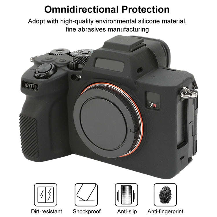 For Sony ILCE-7RM5 / Alpha 7R V Soft Silicone Protective Case (Black)