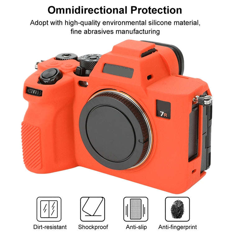 For Sony ILCE-7RM5 / Alpha 7R V Soft Silicone Protective Case (Orange)