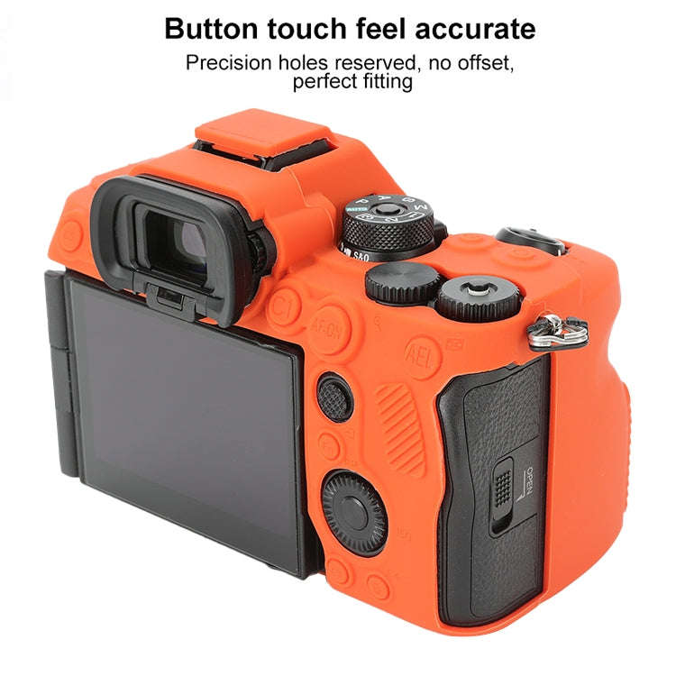 For Sony ILCE-7RM5 / Alpha 7R V Soft Silicone Protective Case (Orange)