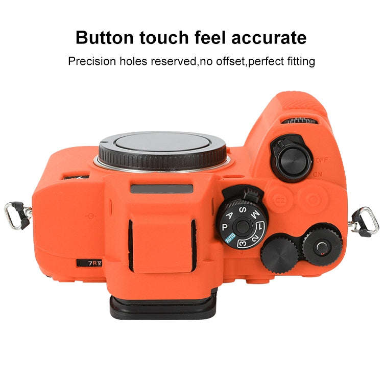 For Sony ILCE-7RM5 / Alpha 7R V Soft Silicone Protective Case (Orange)