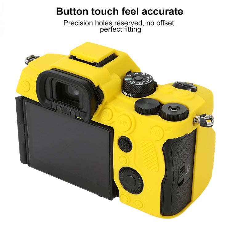 For Sony ILCE-7RM5 / Alpha 7R V Soft Silicone Protective Case (Yellow)