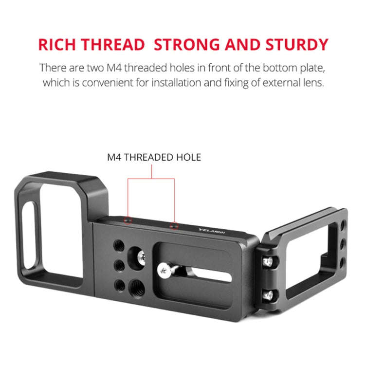 YELANGU CL6 YLG0712A Vertical Shoot Quick Release L Plate Bracket Base Holder for Sony A9 (ILCE-9...
