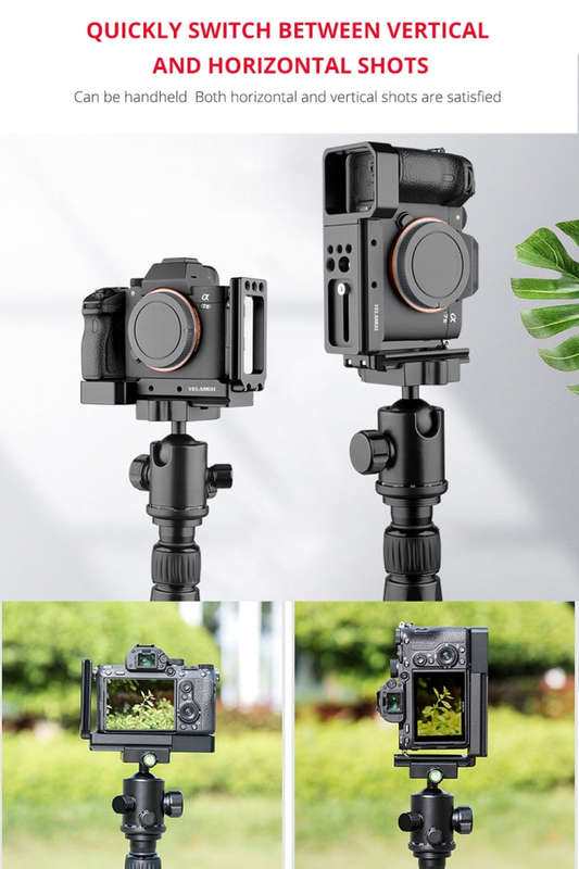 YELANGU CL6 YLG0712A Vertical Shoot Quick Release L Plate Bracket Base Holder for Sony A9 (ILCE-9...