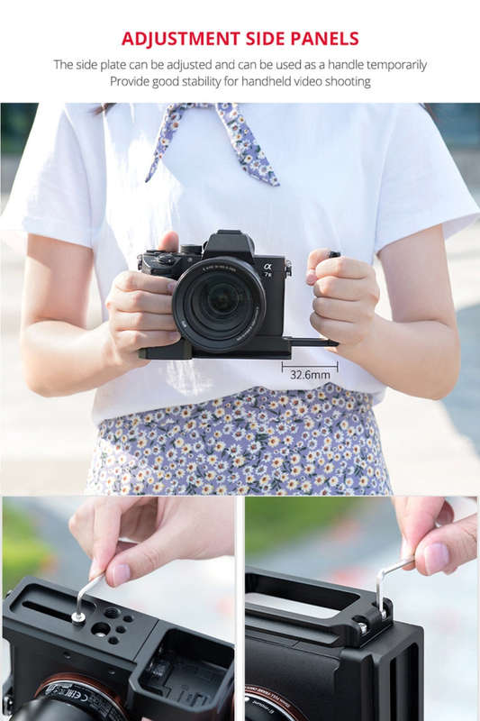 YELANGU CL6 YLG0712A Vertical Shoot Quick Release L Plate Bracket Base Holder for Sony A9 (ILCE-9...