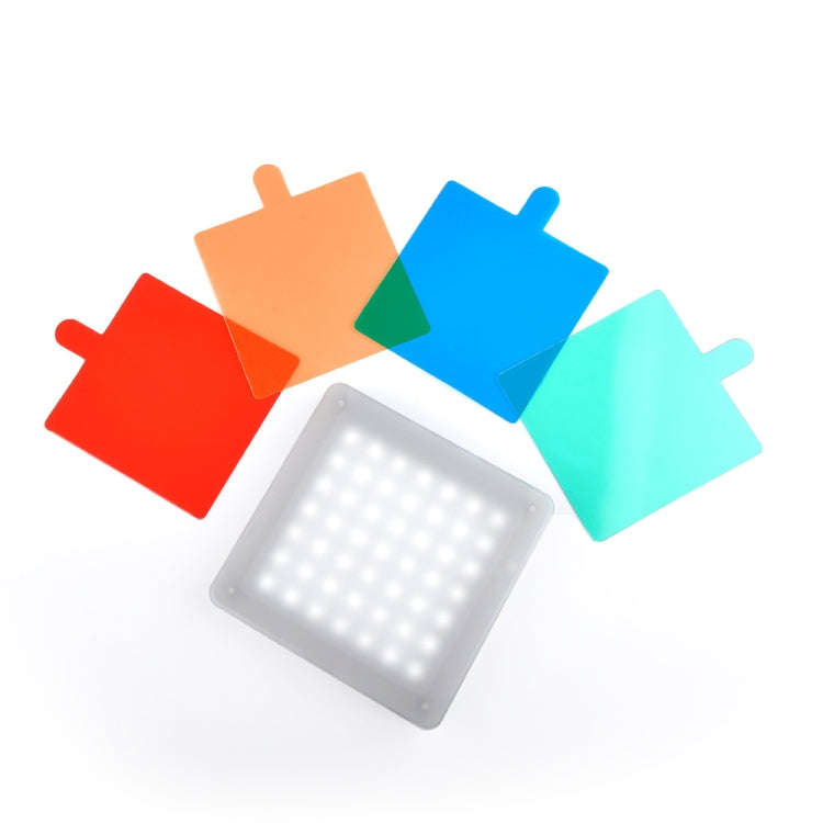 YELANGU Portable 49 LEDs Phone Photography Fill Light with 6 Color Filters (Black)