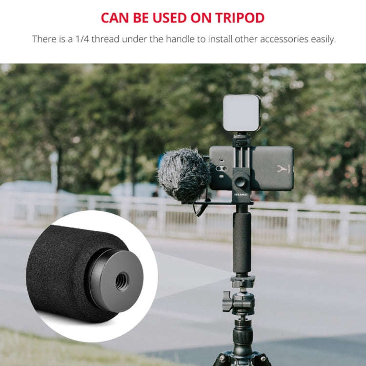 YELANGU PC08 YLG0117A Handheld Grip Holder Bracket with Mobile Phone Metal Clamp (Black)