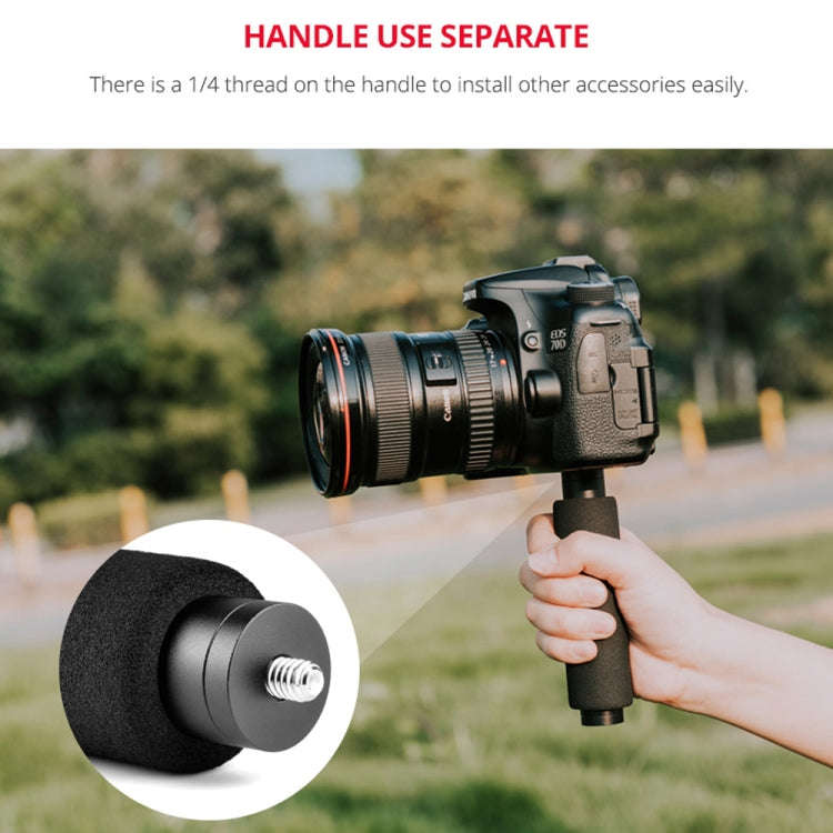 YELANGU PC08 YLG0117A Handheld Grip Holder Bracket with Mobile Phone Metal Clamp (Black)