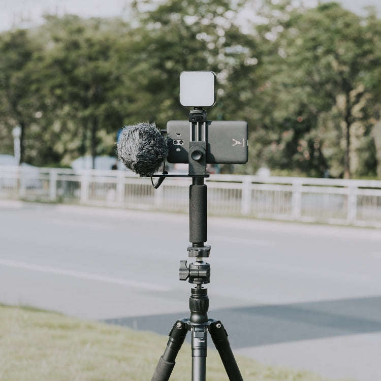 YELANGU PC09 Handheld Grip Holder Bracket + Photography Fill Light + Microphone with Mobile Phone...