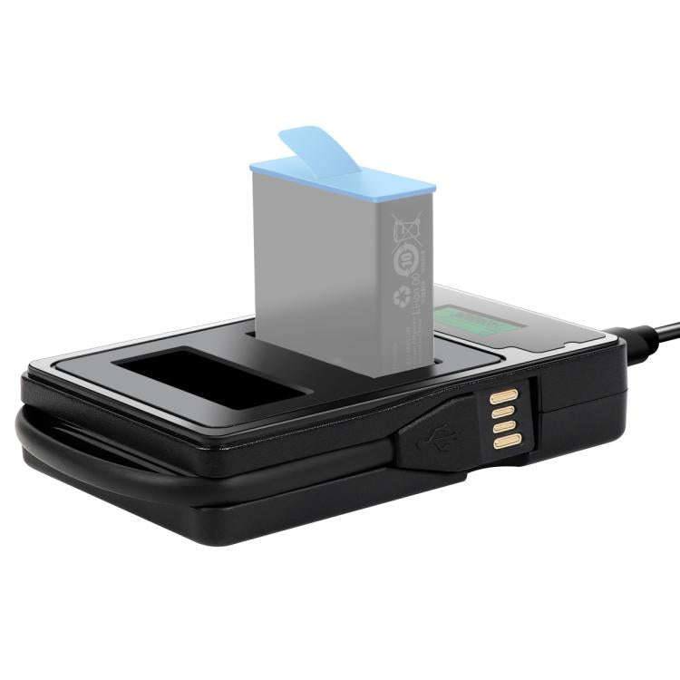 LCD Screen Dual Batteries Charger with Displays Charging Capacity for GoPro HERO9 Black / HERO10 ...