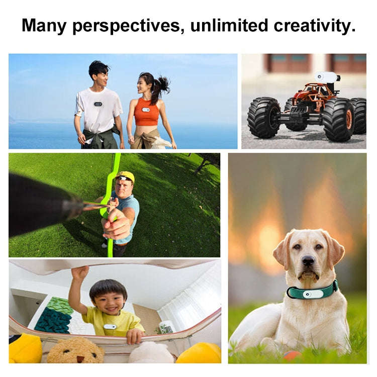 DM-10 Mini Thumb Action Camera with Charging Case (White)